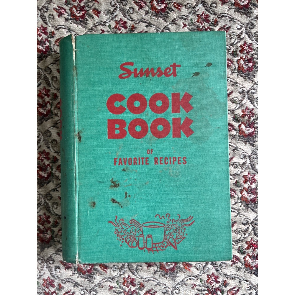 Vintage 1952 Sunset Cook Book Favorite Recipes Mid Century Spiral Bound